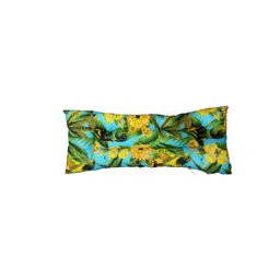 Almofada Futon para Cadeira e Banco 1,50 M X0,60 Cm Estampada:verde e Laranja - 1