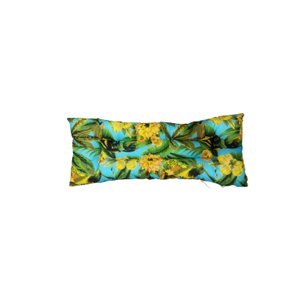 Almofada Futon para Cadeira e Banco 1,50 M X0,60 Cm Estampada:verde e Laranja