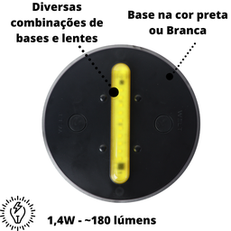 EcoLight Luminária Econômica - Base Preta 220V - 2