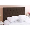 Ver imagem 1 de Cabeceira Santo Box Suede Marrom 123x88x10