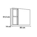 Ver imagem 3 de Espelho para Banheiro em Aço Ameixa Branca - Cozimax