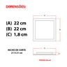 Painel Led Avant Pop Embutir Quadrado 18w 22cm 6500k Bivolt - 5