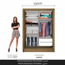 Ver imagem 5 de Guarda Roupa Modulado Porta de Correr Anne Bor/bran - Móveis Arapongas Boreal/branco