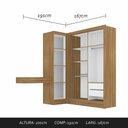 Ver imagem 2 de Guarda Roupa Modulado Porta de Correr Anne Bor/bran - Móveis Arapongas Boreal/branco