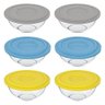 Tigela Bowl De Vidro Com Tampa De Cores Sortidas 1,5L Plus Marinex Pote Redondo - 1