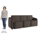 Ver imagem 5 de Sofá Cama Casal para Sala 306cm Polska K04 Veludo Marrom - Mpozenato