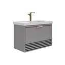 Ver imagem 2 de Gabinete Banheiro Suspenso Paraty c/Cuba 80cm Platina MGM