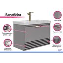 Ver imagem 5 de Gabinete Banheiro Suspenso Paraty c/Cuba 80cm Platina MGM