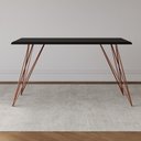 Ver imagem 2 de Mesa de Madeira Trama Base Cobre com Tampo Preto 140x80 - Asturias