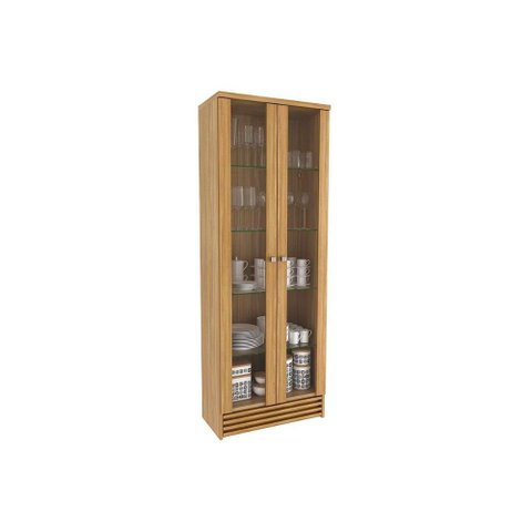 Cristaleira Sala Jantar CR6002 2 Portas c/ Vidro Natural - Tecno Mobili