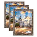 Ver imagem 1 de Kit 3 Porta Retrato Molduras 30x40 Marrom Santamaria Molduras