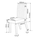 Ver imagem 4 de Conjunto de Sala de Jantar 160x77,8cm Tampo com Vidro e 6 Cadeiras Tannat Yescasa Marrom/Mel/Off White