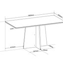 Ver imagem 3 de Conjunto de Sala de Jantar 160x77,8cm Tampo com Vidro e 6 Cadeiras Tannat Yescasa Marrom/Mel/Off White