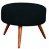 Puff Decorativo Banqueta Pés Palito Suede Preto - Meular Decor - 1