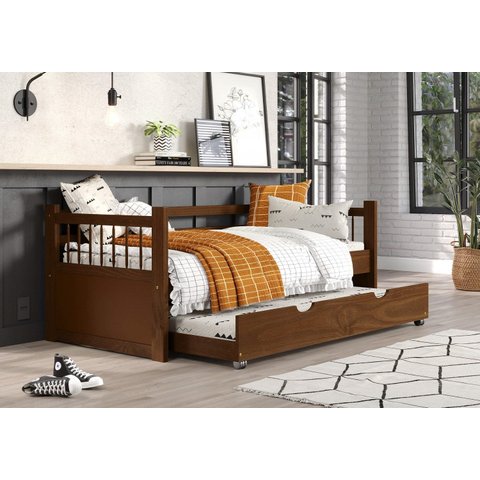 Bicama de Solteiro de Madeira 600 Kasper - Imbuia