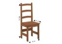 Ver imagem 4 de Conjunto Gourmet Mesa 1,60 com 2 Bancos e 2 Cadeiras Kasper - Chocolate