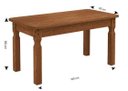 Ver imagem 3 de Conjunto Gourmet Mesa 1,60 com 2 Bancos e 2 Cadeiras Kasper - Chocolate