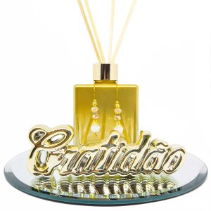 Kit Difusor Decorativo Aromatizador de Ambiente Aromaterapia Frasco Vidro Decoração Sala Luxo - Grat