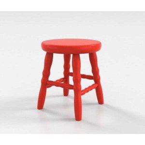 Banqueta Infantil Colorida - Vermelho