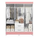 Ver imagem 4 de Guarda Roupa 6 Portas Cancun Branco Rosa