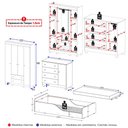 Ver imagem 3 de Quarto Infantil Completo com Minicama Montessoriana e Colchão Incluso Allegra Multimóveis MP4891