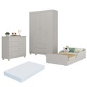 Ver imagem 2 de Quarto Infantil Completo com Minicama Montessoriana e Colchão Incluso Allegra Multimóveis MP4891