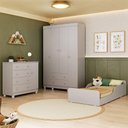 Ver imagem 1 de Quarto Infantil Completo com Minicama Montessoriana e Colchão Incluso Allegra Multimóveis MP4891