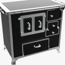 Ver imagem 2 de Fogão a Lenha Venâncio Vitrocerâmico N° 02 Gabinete e Porta Dupla Esquerdo Preto S/ Tampa Fl2gv