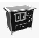 Ver imagem 1 de Fogão a Lenha Venâncio Vitrocerâmico N° 02 Gabinete e Porta Dupla Esquerdo Preto S/ Tampa Fl2gv