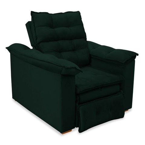 Poltrona do Papai Confortável Reclinável e Retrátil:verde