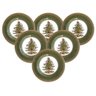 Conjunto de 6 Pratos de Sobremesa Celebrate Natalino Verde - 1
