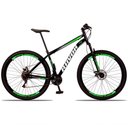 Ver imagem 1 de Bicicleta Mountain Bike 21 Velocidades Aço Suspensão Shimano Verde