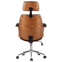 Ver imagem 2 de Kit 02 Cadeiras de Escritório Presidente Giratória com Regulagem de Altura Akon Pu Preto Gran Belo