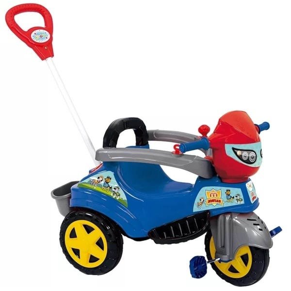 Carrinho Triciclo com empurrador Baby City Rosa Maral