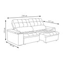 Ver imagem 3 de Sofá Retrátil e Reclinável 3 Lugares 230cm Zoho Porta Copos no Braço Veudo Castor G22 - Gran Belo