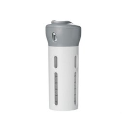 Dispenser Garrafa 4 Em 1 Loção Portátil Shampoo Gel Cremes Cinza Viagens - 1