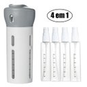 Ver imagem 2 de Dispenser Garrafa 4 Em 1 Loção Portátil Shampoo Gel Cremes Cinza Viagens