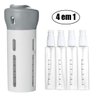 Dispenser Garrafa 4 Em 1 Loção Portátil Shampoo Gel Cremes Cinza Viagens - 2