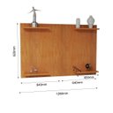 Ver imagem 3 de Painel Tv Suspenso 4 Prateleiras P/ Enfeites Moderno e Clean