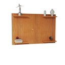 Ver imagem 2 de Painel Tv Suspenso 4 Prateleiras P/ Enfeites Moderno e Clean