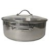 Panela Cozimento a Vapor peixes legumes Espagueteira aço inox 7 litros tampa de vidro - 6