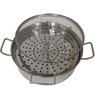 Panela Cozimento a Vapor peixes legumes Espagueteira aço inox 7 litros tampa de vidro - 5