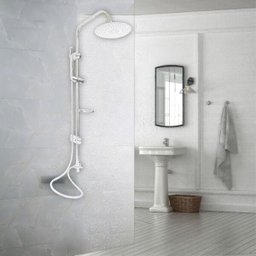 Chuveiro Luxo Aço Inox Cromado Chuveirinho Parede Externo Banheiro - 2