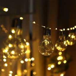 Varal Luminária 10 Lâmpadas Led Branco Arame Quente Decoração Interna Externa Casamento Festas - 5