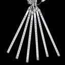Ver imagem 3 de Cascata Chuva de Neve 180 LEDs Natal 6 Tubos Enfeite Natalino Pisca Pisca Iluminaçao Decoraçao