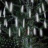 Cascata Chuva de Neve 180 LEDs Natal 6 Tubos Enfeite Natalino Pisca Pisca Iluminaçao Decoraçao - 7
