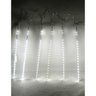 Cascata Chuva de Neve 180 LEDs Natal 6 Tubos Enfeite Natalino Pisca Pisca Iluminaçao Decoraçao - 9