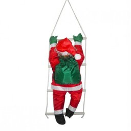 Papai Noel Natalino Decoraçao Natal Escada Parede 90cm Festas Casa Escalador - 5