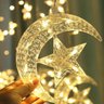 Pisca Pisca Lua Estrelas 138 Led Cortina Cascata Decoração Janela Parede Natal Casamento Jardin - 6