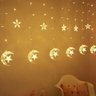 Pisca Pisca Lua Estrelas 138 Led Cortina Cascata Decoração Janela Parede Natal Casamento Jardin - 5